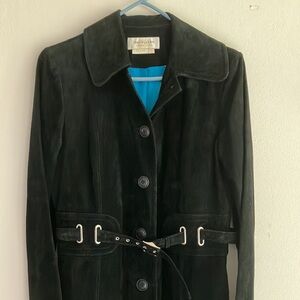 Vintage Bloomingdales suede leather trench coat